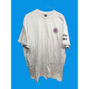 LA Clippers Faith + Family Night‎ T-Shirt XL Gildan Heavy Cotton White Tee